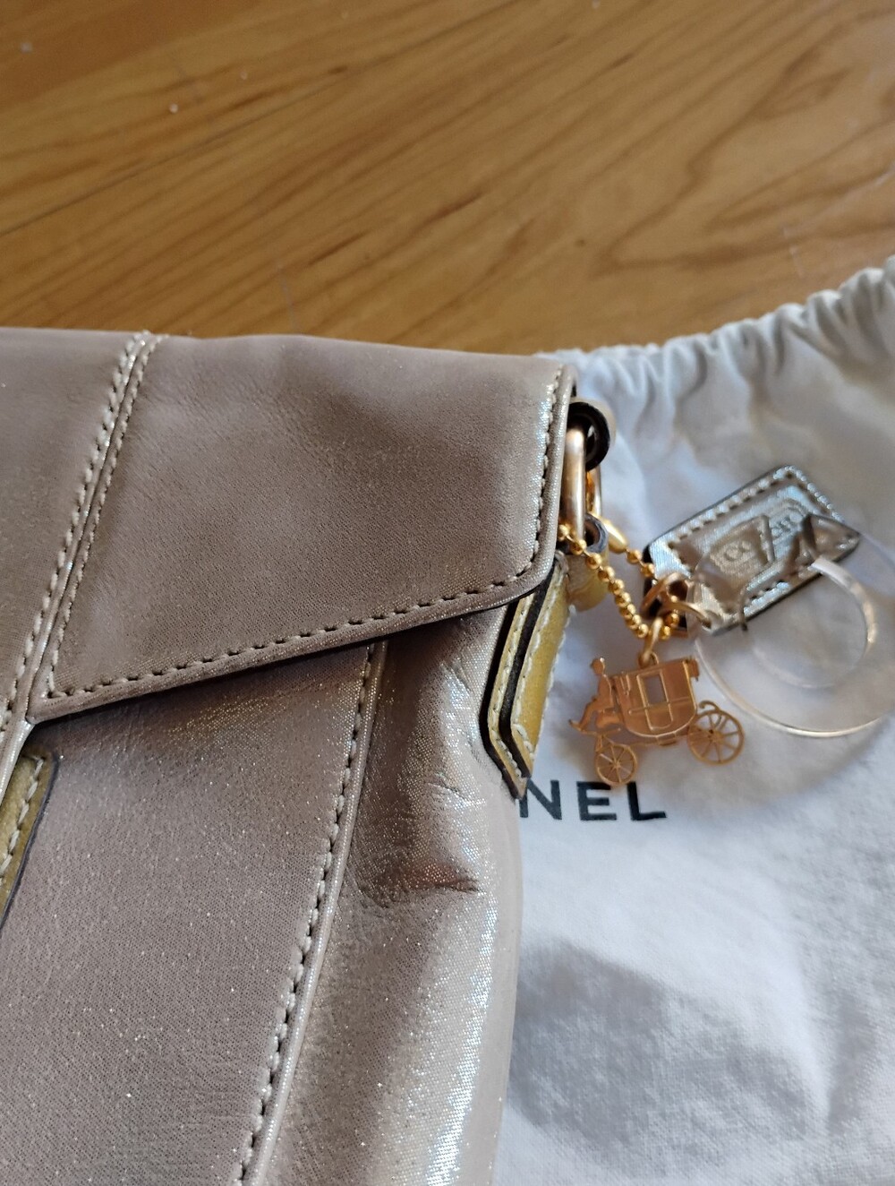 Coach Peyton Textured Metallic Turn-lock Crossbody - Picture 12 of 12